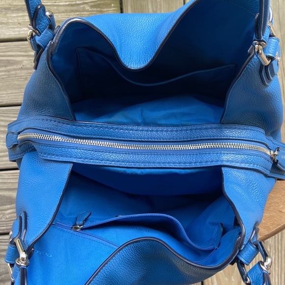 Coach Bags Coach Edie Shoulder Bag 3 Pebbled Leather Purse Blue
